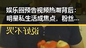 娱乐圈预告视频热潮背后：明星私生活成焦点，粉丝怎么看？